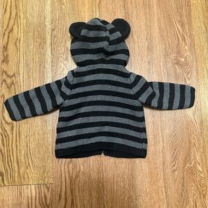 GAP Black and Gray Striped Kids Jacket